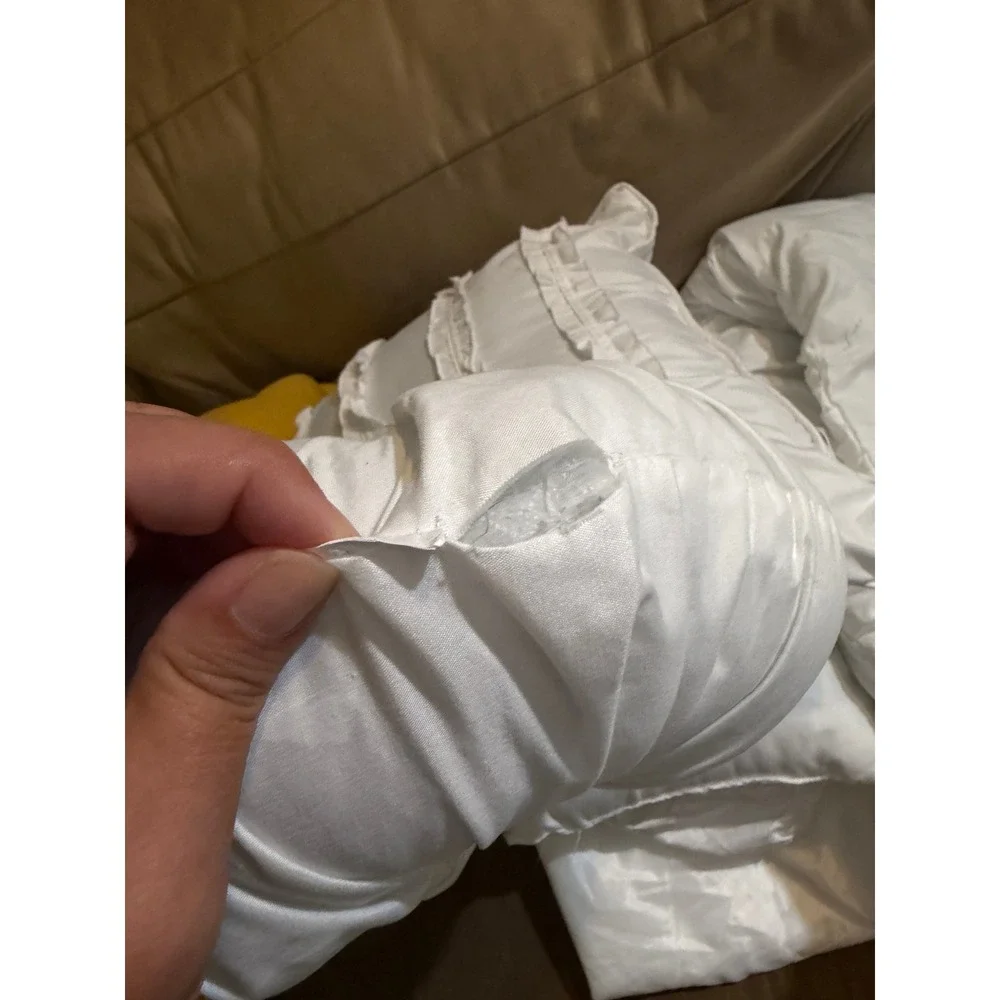 Hutton‎ Wilkinson Palazzo White Ruched Comforter Set Hollywood Regency